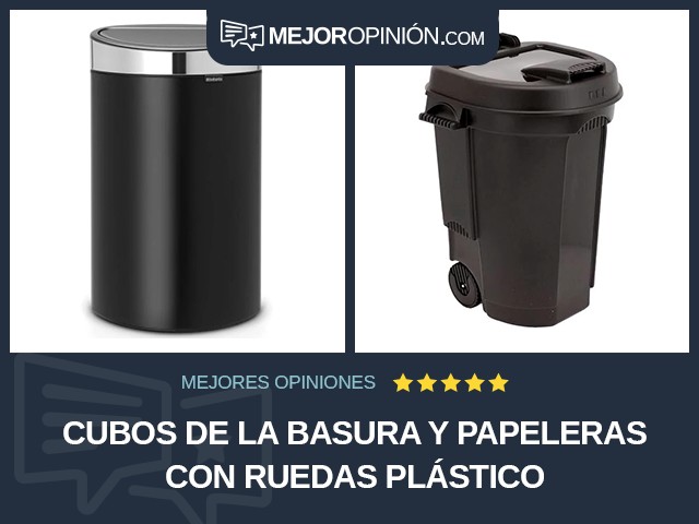 Cubos de la basura y papeleras Con ruedas Plástico