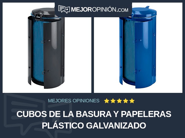 Cubos de la basura y papeleras Plástico Galvanizado