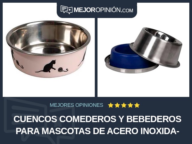 Cuencos comederos y bebederos para mascotas De acero inoxidable Karlie