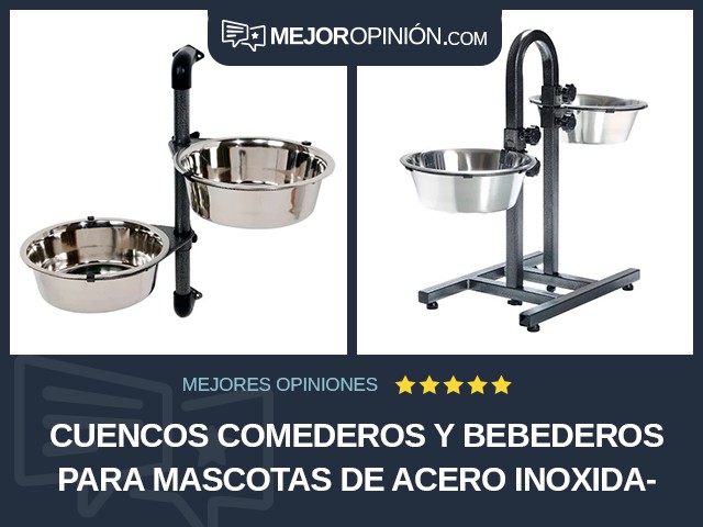 Cuencos comederos y bebederos para mascotas De acero inoxidable TRIXIE