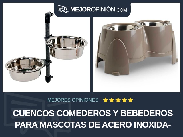 Cuencos comederos y bebederos para mascotas De acero inoxidable