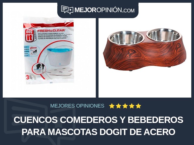 Cuencos comederos y bebederos para mascotas Dogit De acero inoxidable