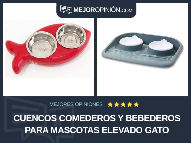 Cuencos comederos y bebederos para mascotas Elevado Gato