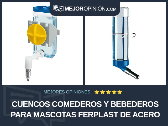 Cuencos comederos y bebederos para mascotas Ferplast De acero inoxidable