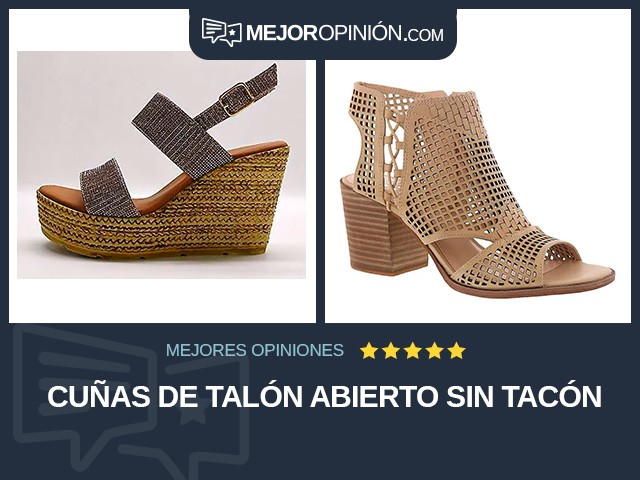 Cuñas De talón abierto Sin tacón