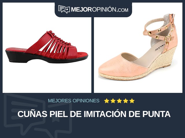 Cuñas Piel de imitación De punta