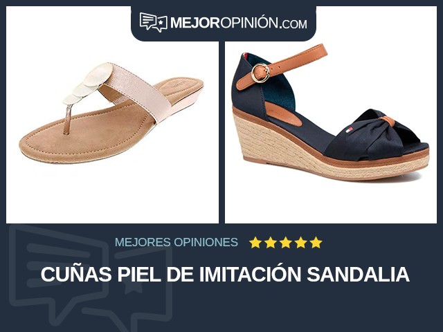 Cuñas Piel de imitación Sandalia