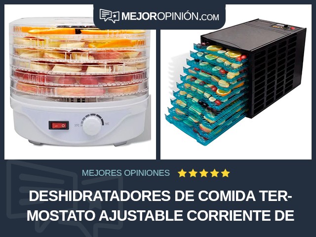 Deshidratadores de comida Termostato ajustable Corriente de aire vertical