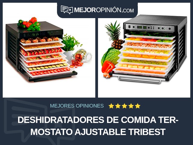 Deshidratadores de comida Termostato ajustable Tribest