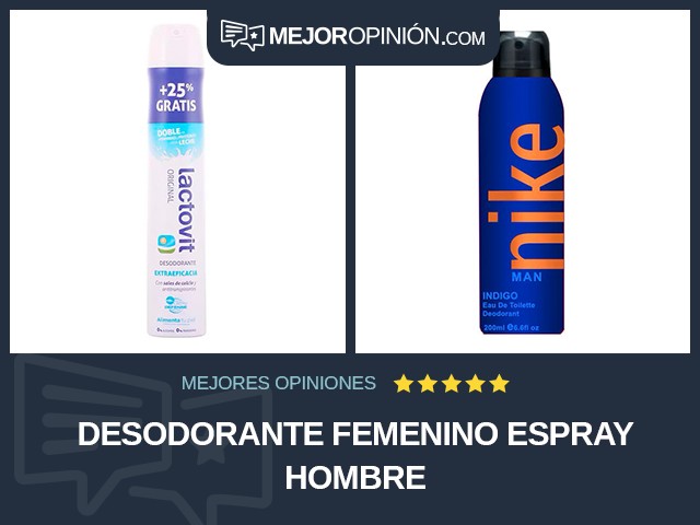Desodorante femenino Espray Hombre