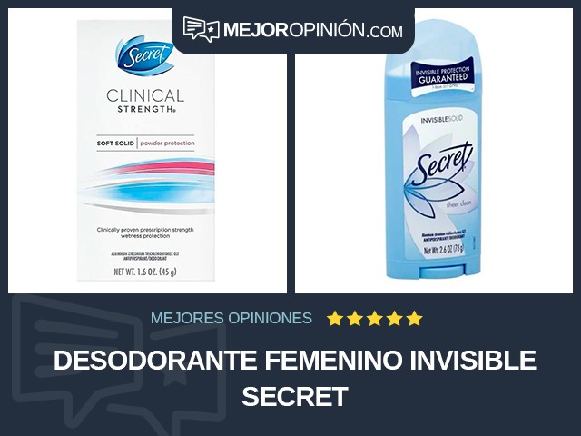 Desodorante femenino Invisible Secret