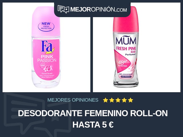 Desodorante femenino Roll-on Hasta 5 €