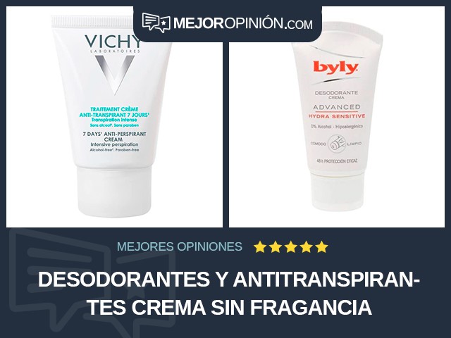 Desodorantes y antitranspirantes Crema Sin fragancia