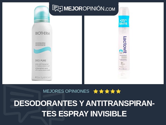 Desodorantes y antitranspirantes Espray Invisible