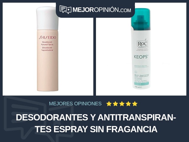 Desodorantes y antitranspirantes Espray Sin fragancia