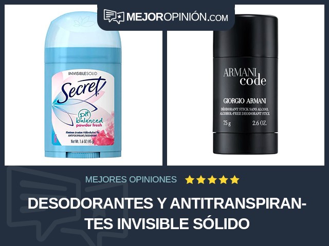 Desodorantes y antitranspirantes Invisible Sólido