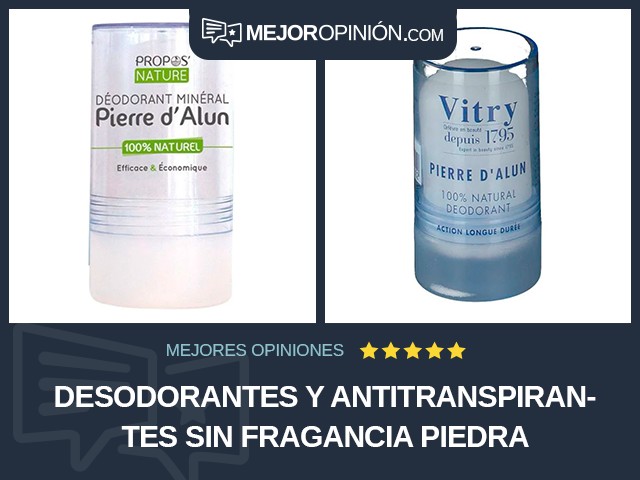 Desodorantes y antitranspirantes Sin fragancia Piedra