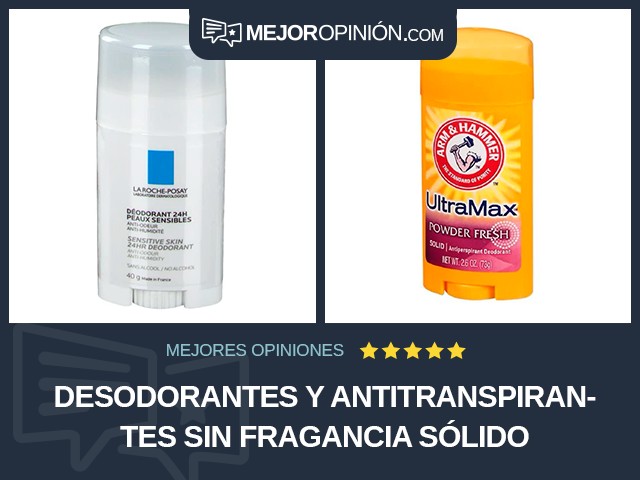 Desodorantes y antitranspirantes Sin fragancia Sólido