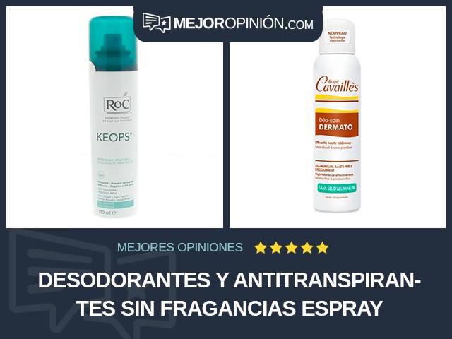 Desodorantes y antitranspirantes Sin fragancias Espray