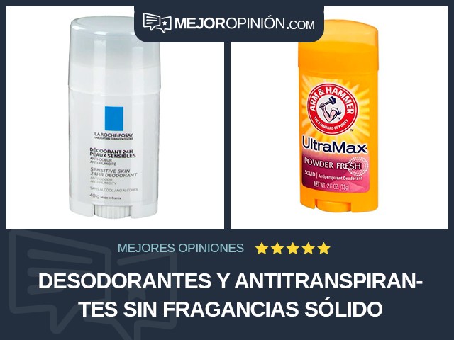 Desodorantes y antitranspirantes Sin fragancias Sólido