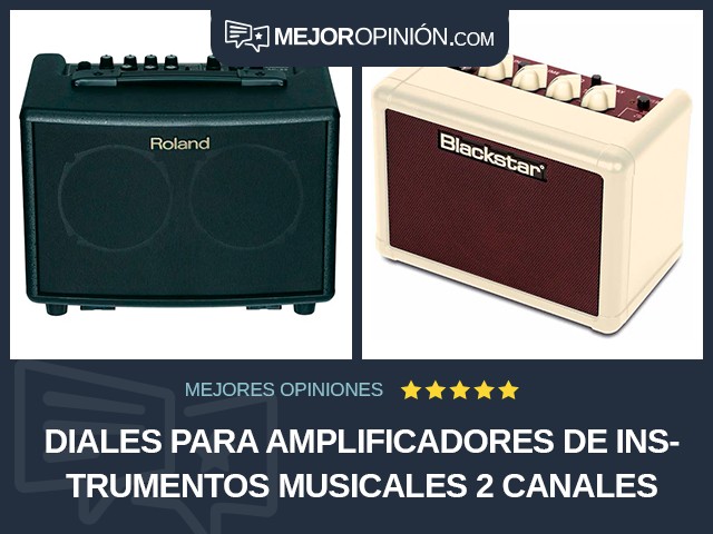 Diales para amplificadores de instrumentos musicales 2 canales