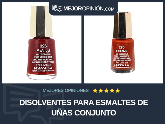 Disolventes para esmaltes de uñas Conjunto