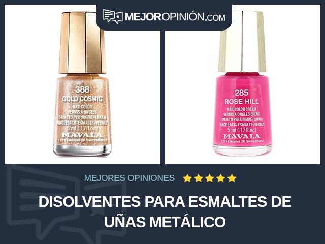 Disolventes para esmaltes de uñas Metálico