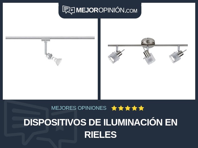 Dispositivos de iluminación en rieles