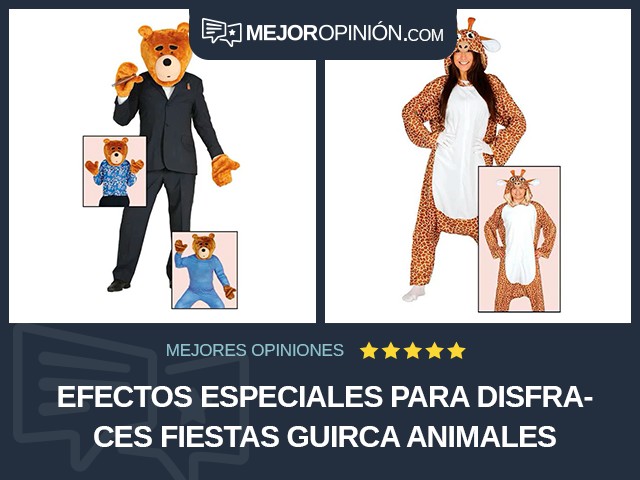 Efectos especiales para disfraces Fiestas Guirca Animales