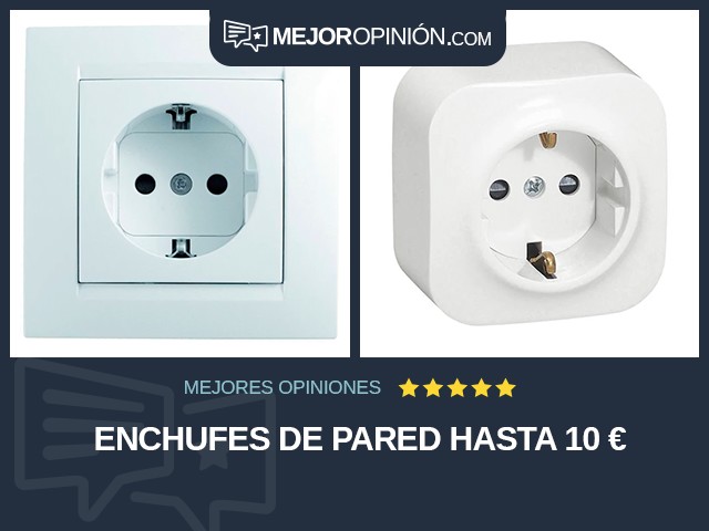 Enchufes de pared Hasta 10 €