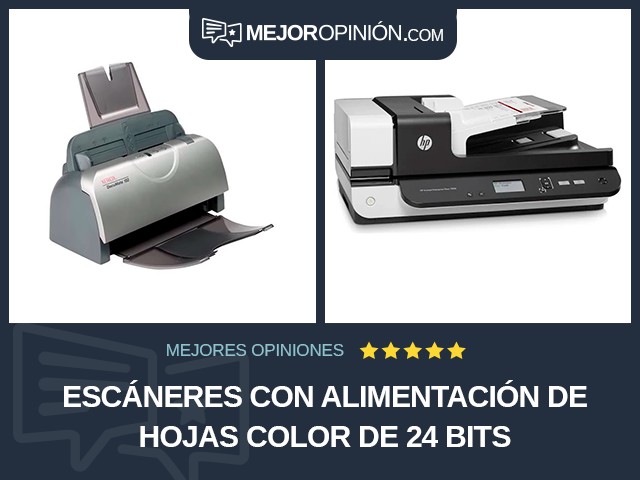 Escáneres Con alimentación de hojas Color de 24 bits