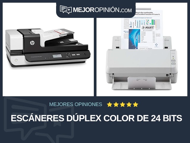 Escáneres Dúplex Color de 24 bits