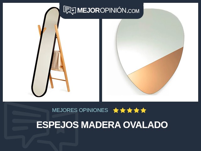 Espejos Madera Ovalado