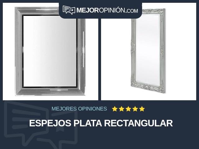 Espejos Plata Rectangular