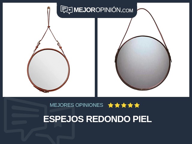 Espejos Redondo Piel