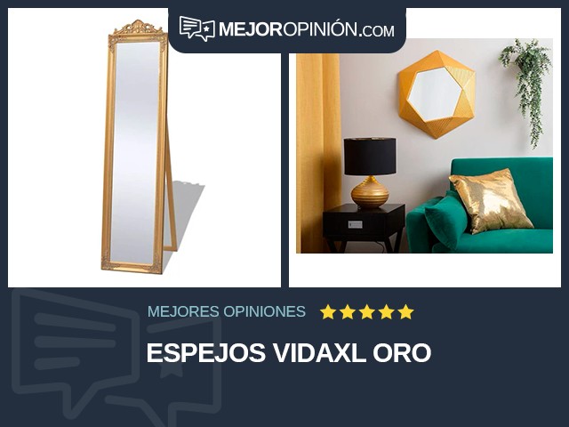 Espejos vidaXL Oro