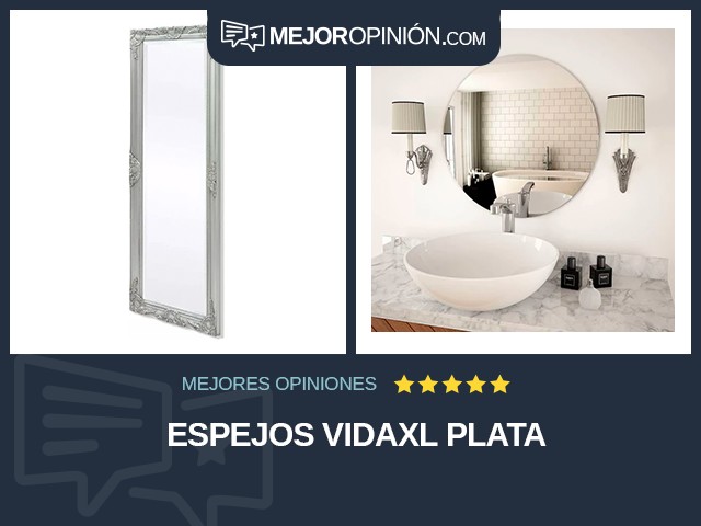 Espejos vidaXL Plata