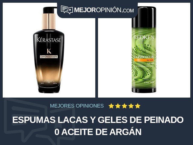 Espumas lacas y geles de peinado 0 Aceite de argán