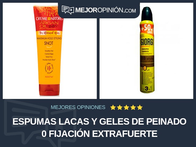 Espumas lacas y geles de peinado 0 Fijación extrafuerte