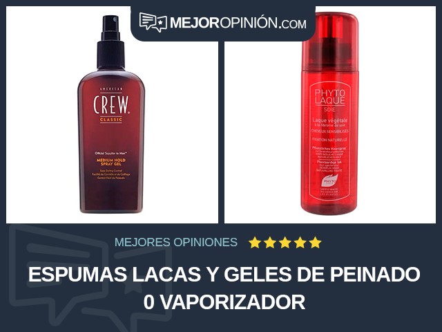 Espumas lacas y geles de peinado 0 Vaporizador