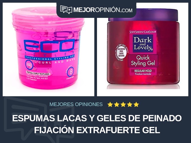 Espumas lacas y geles de peinado Fijación extrafuerte Gel