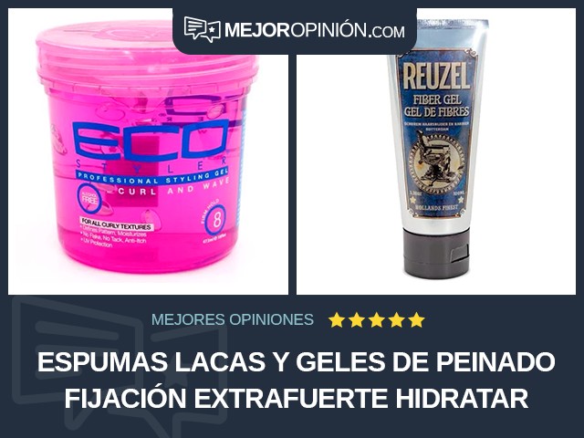Espumas lacas y geles de peinado Fijación extrafuerte Hidratar