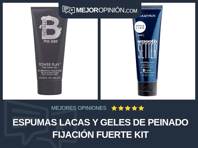 Espumas lacas y geles de peinado Fijación fuerte Kit