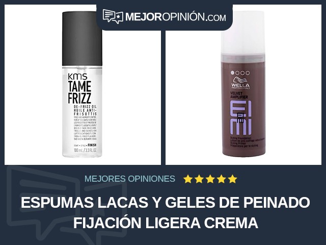 Espumas lacas y geles de peinado Fijación ligera Crema