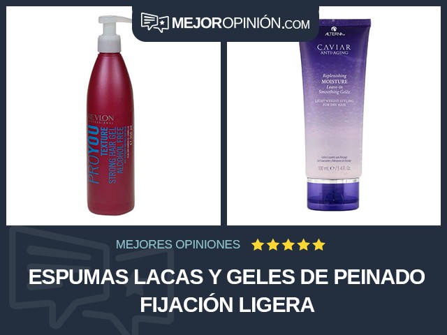 Espumas lacas y geles de peinado Fijación ligera