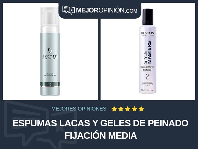 Espumas lacas y geles de peinado Fijación media