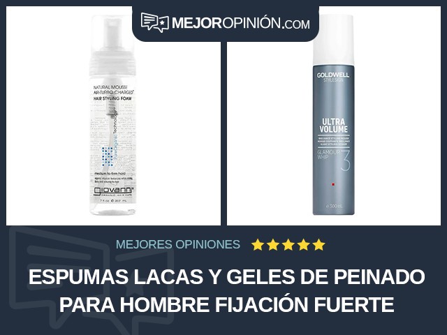 Espumas lacas y geles de peinado Para hombre Fijación fuerte