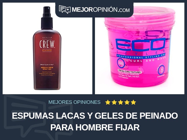 Espumas lacas y geles de peinado Para hombre Fijar