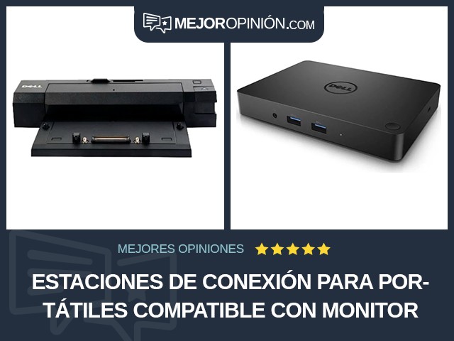 Estaciones de conexión para portátiles Compatible con monitor doble Dell