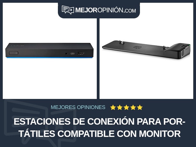 Estaciones de conexión para portátiles Compatible con monitor doble HP